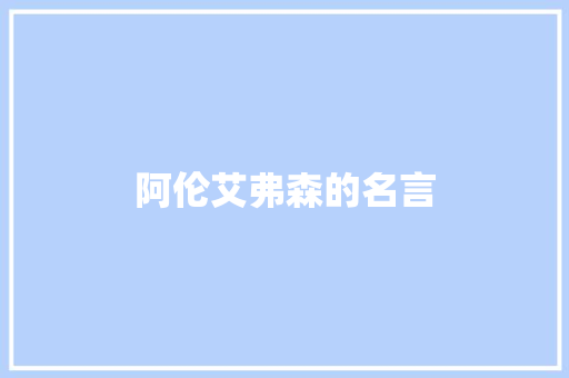 阿伦艾弗森的名言