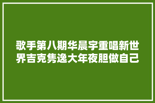 歌手第八期华晨宇重唱新世界吉克隽逸大年夜胆做自己 休闲娱乐
