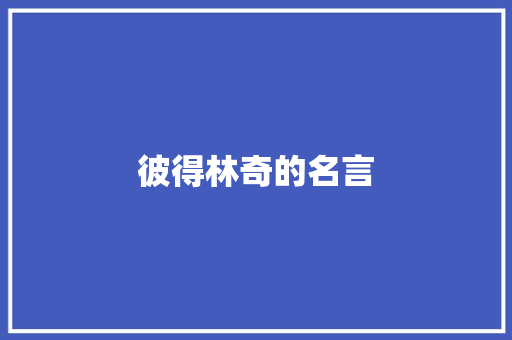 彼得林奇的名言