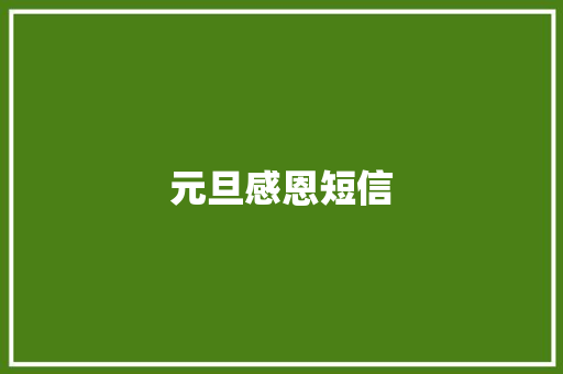 元旦感恩短信