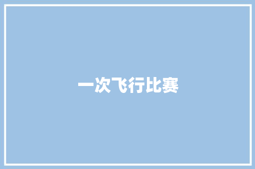 一次飞行比赛