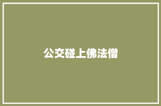 公交碰上佛法僧 知识百科