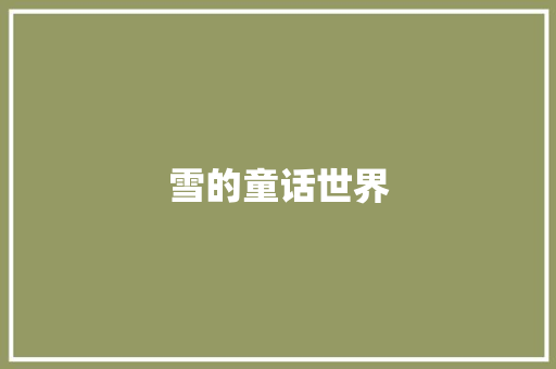 雪的童话世界