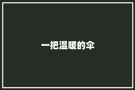 一把温暖的伞