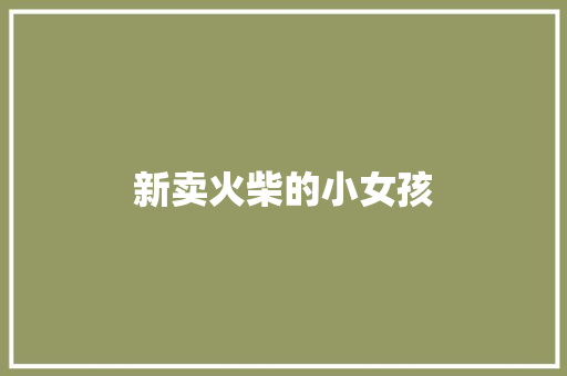 新卖火柴的小女孩