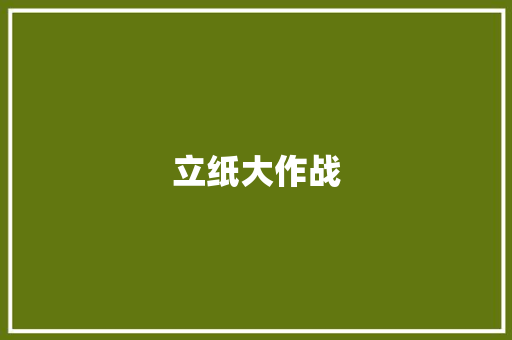 立纸大作战