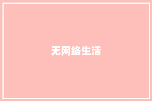 无网络生活