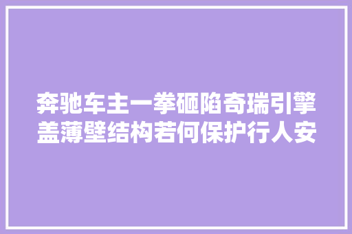 奔驰车主一拳砸陷奇瑞引擎盖薄壁结构若何保护行人安然