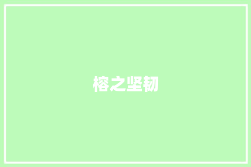 榕之坚韧