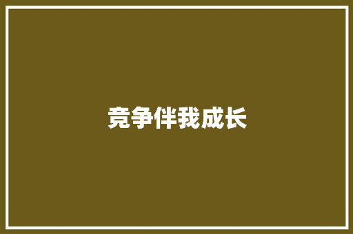竞争伴我成长