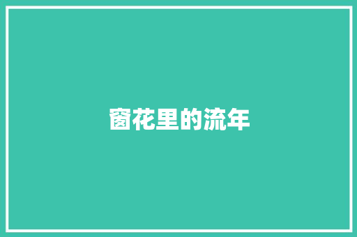 窗花里的流年