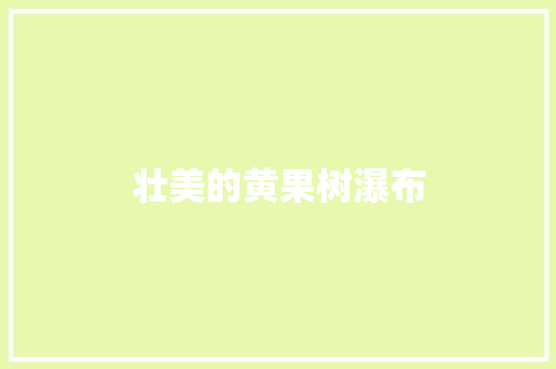 壮美的黄果树瀑布