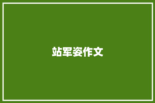 站军姿作文