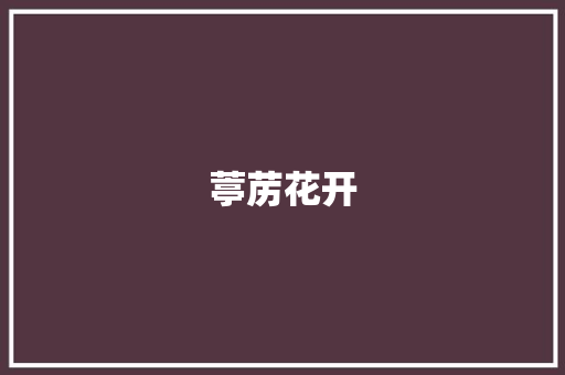 葶苈花开