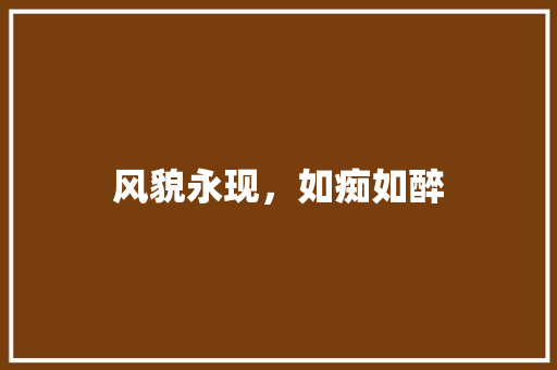 风貌永现，如痴如醉