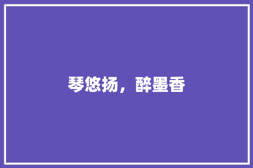 琴悠扬，醉墨香