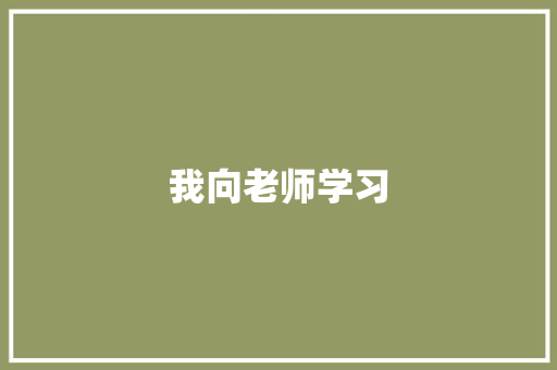 我向老师学习