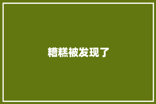 糟糕被发现了