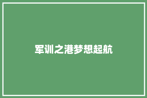 军训之港梦想起航
