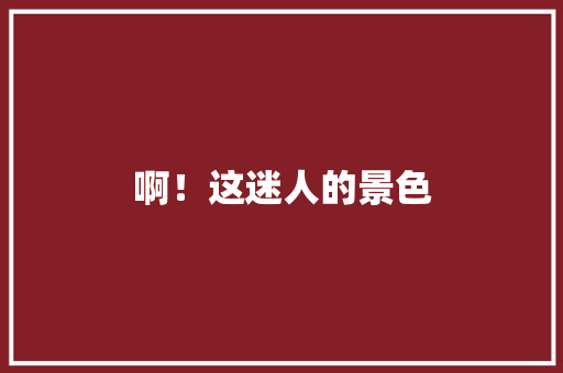 啊！这迷人的景色