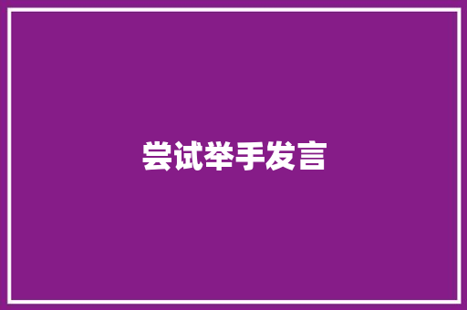 尝试举手发言