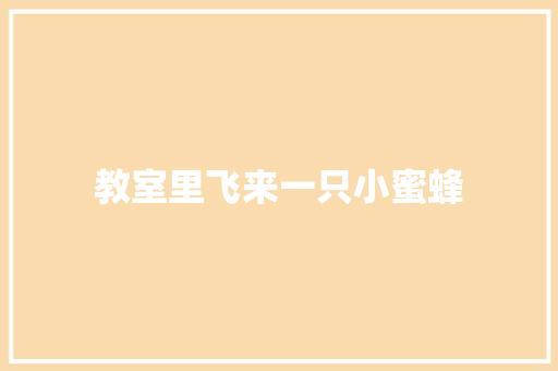 教室里飞来一只小蜜蜂