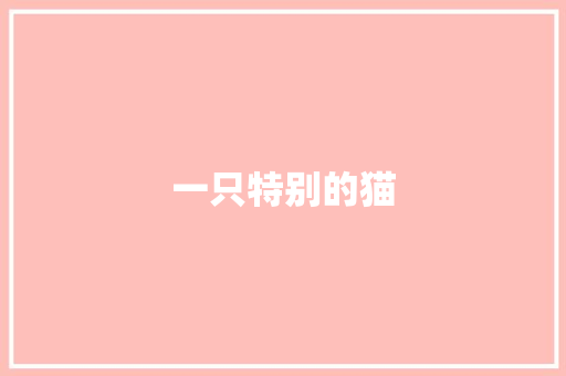 一只特别的猫