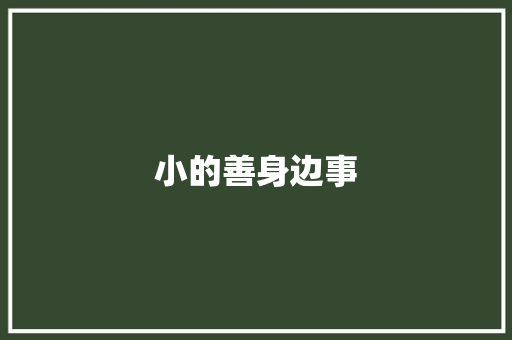 小的善身边事