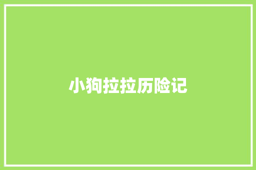 小狗拉拉历险记