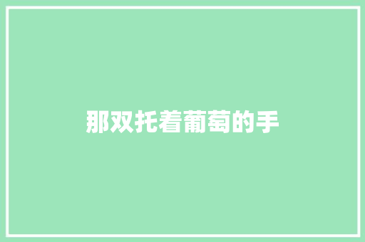 那双托着葡萄的手