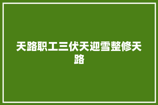 天路职工三伏天迎雪整修天路 汽车知识
