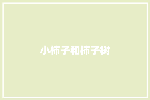 小柿子和柿子树