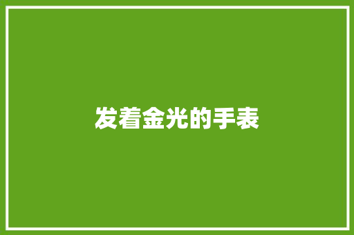 发着金光的手表