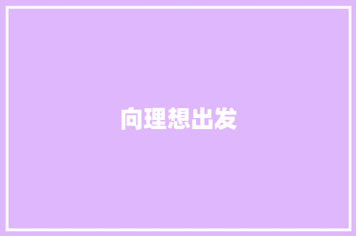 向理想出发