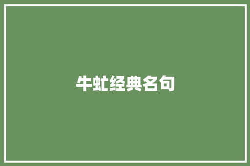 牛虻经典名句