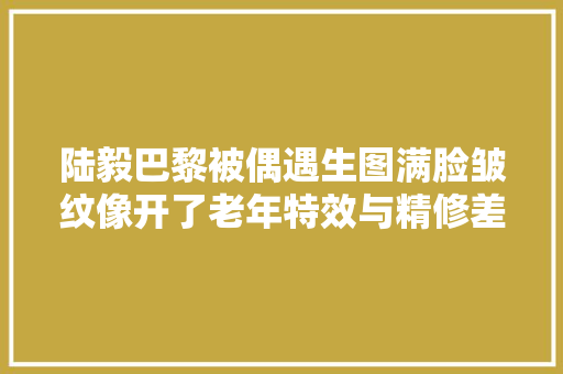 陆毅巴黎被偶遇生图满脸皱纹像开了老年特效与精修差别好大年夜 汽车知识