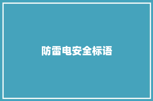 防雷电安全标语