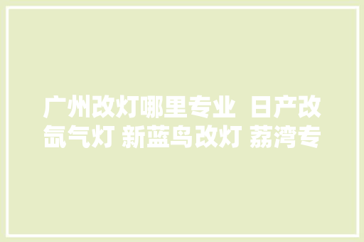 广州改灯哪里专业  日产改氙气灯 新蓝鸟改灯 荔湾专业改灯 汽车知识