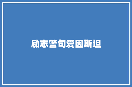 励志警句爱因斯坦