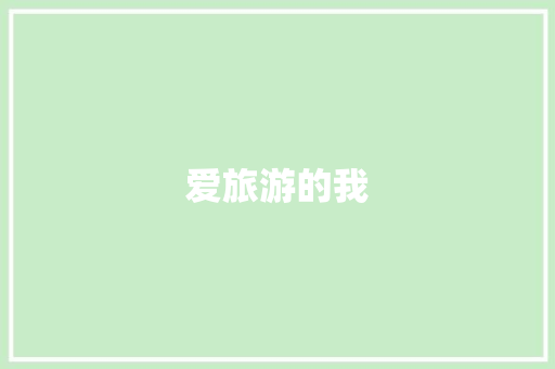 爱旅游的我