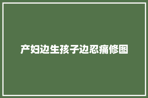 产妇边生孩子边忍痛修图