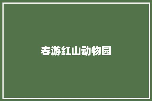 春游红山动物园