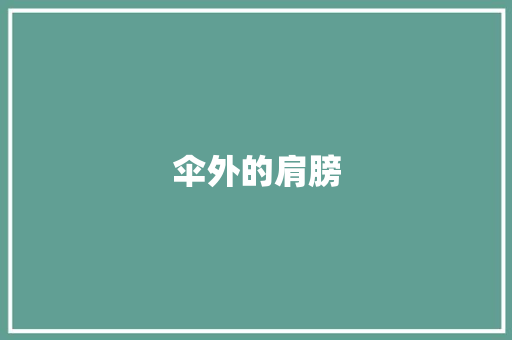 伞外的肩膀