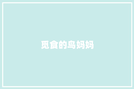 觅食的鸟妈妈