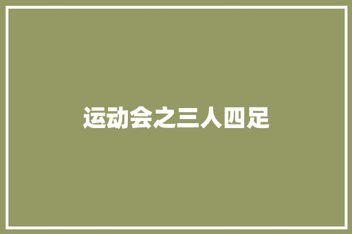 运动会之三人四足