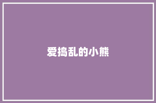 爱捣乱的小熊