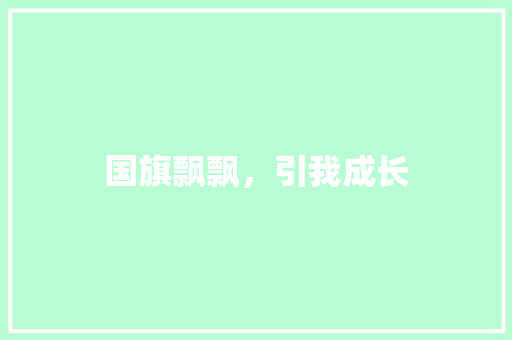 国旗飘飘，引我成长