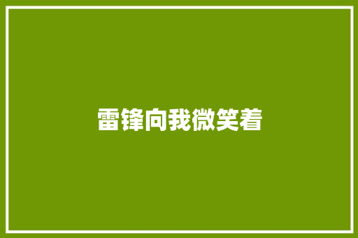 雷锋向我微笑着