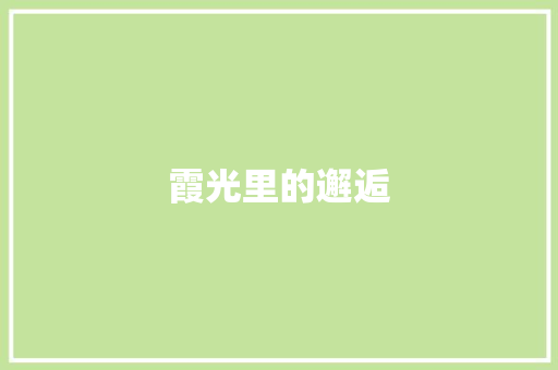 霞光里的邂逅