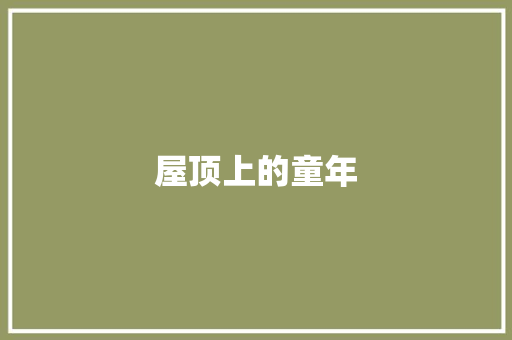 屋顶上的童年